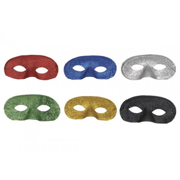Αποκριάτικη Γυαλιστερή Μάσκα Ματιών με Στρας (6 Χρώματα)